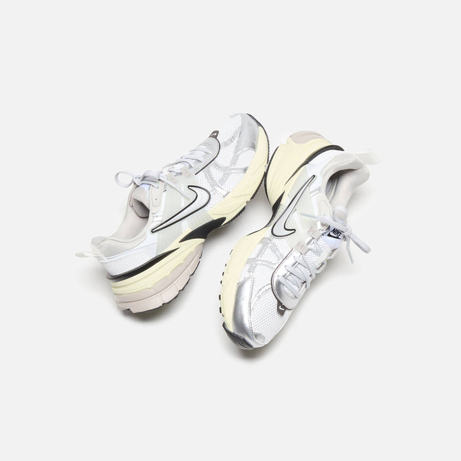 White / Silver Men Kith Nike V2K Run Sneakers | 5138-MRKDG