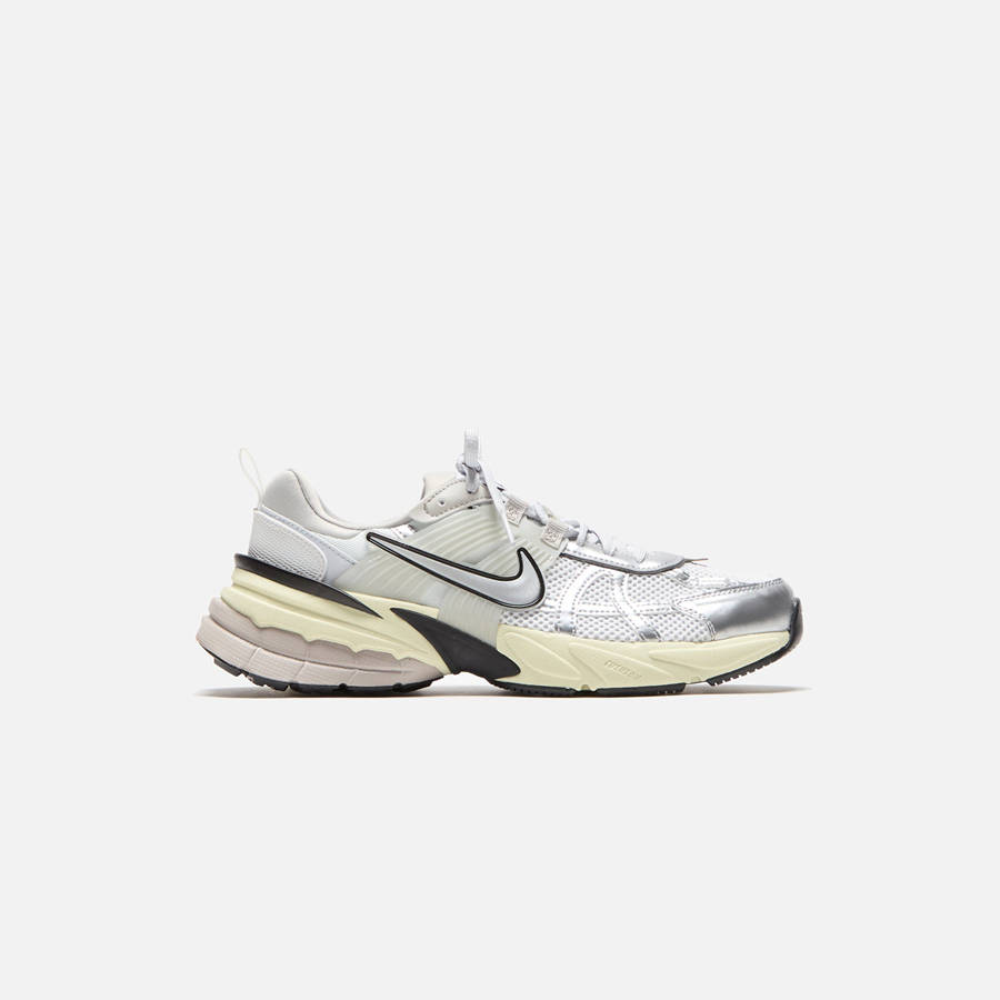 White / Silver Men Kith Nike V2K Run Sneakers | 5138-MRKDG