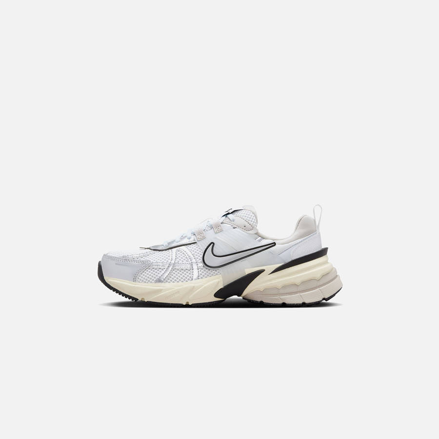 White / Silver Women Kith Nike WMNS V2K Runtekk Sneakers | 2739-LYFZM