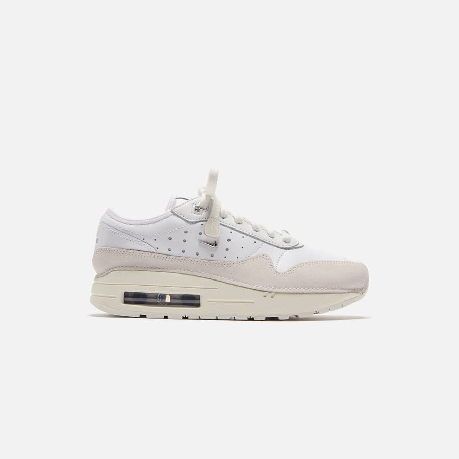 White / Silver Women Kith Nike x Jacquemus WMNS Air Max 1 SP Sneakers | 8051-OUYZS