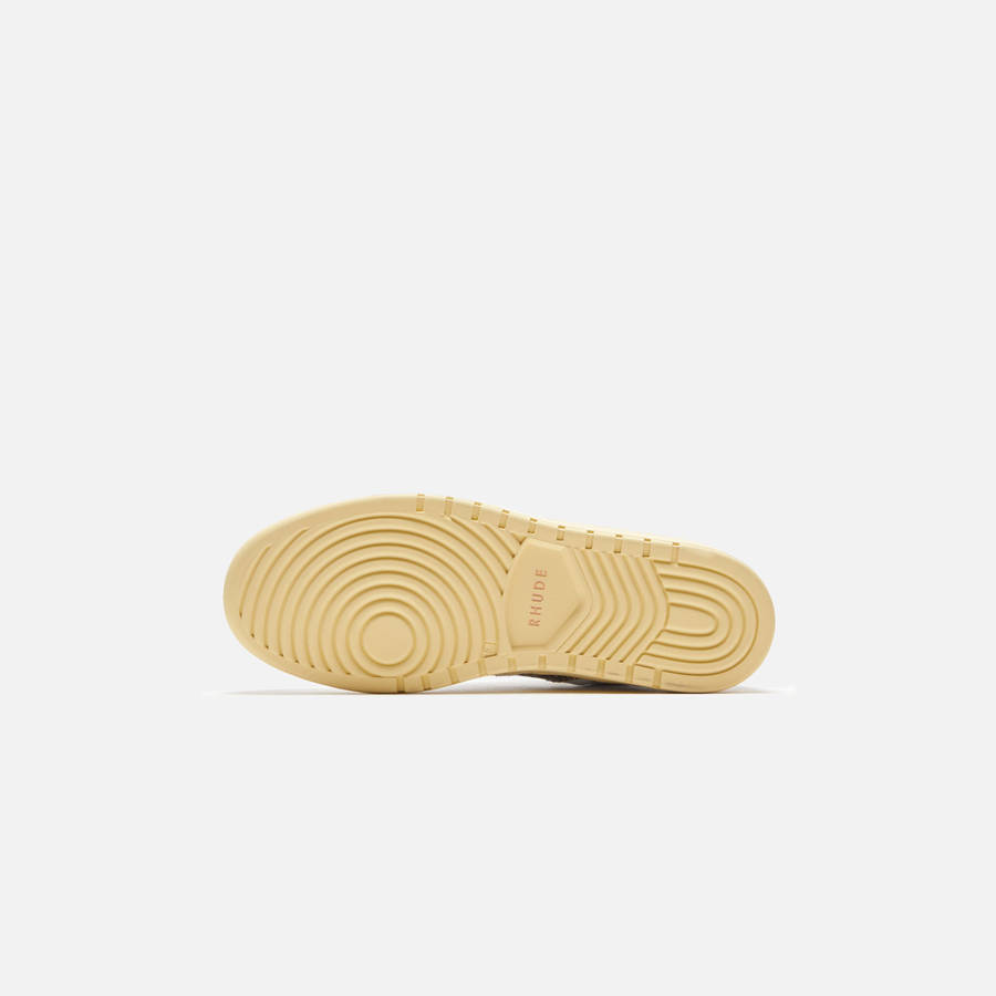 White / Snake Men Kith Rhude Rhecess High Sneakers | 4102-GFONL