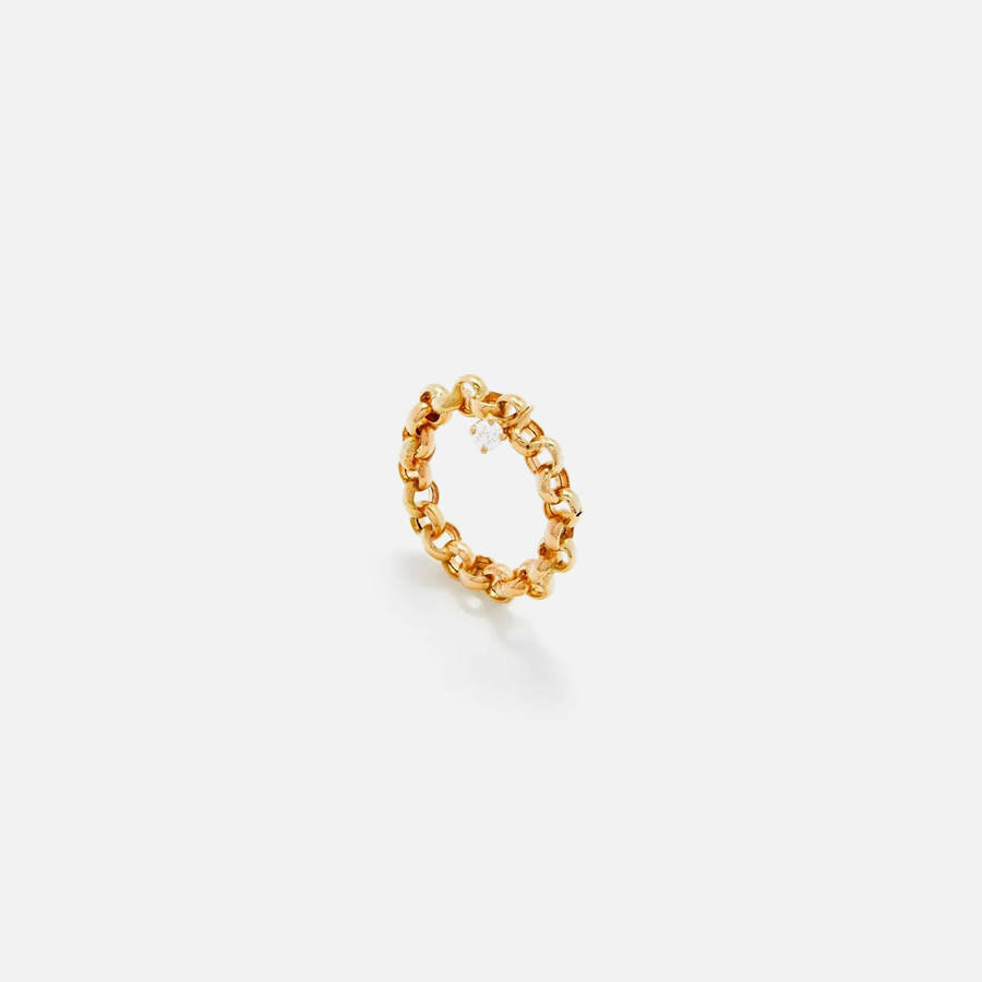 Yellow Gold Men Kith Yvonne Leon Bague Jaseron Flottant Ring Jewelry | 3029-FQMXI