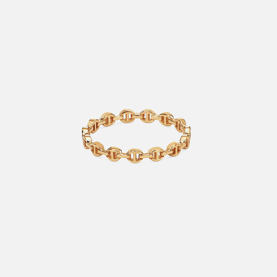 Yellow Gold Women Kith Hoorsenbuhs Micro Dame I Tri-Link Ring Jewelry | 9386-VNTMG