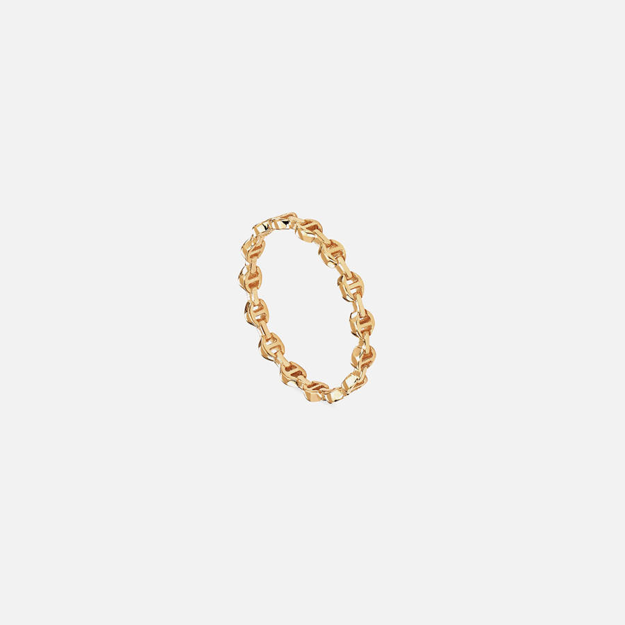 Yellow Gold Women Kith Hoorsenbuhs Micro Dame I Tri-Link Ring Jewelry | 9386-VNTMG