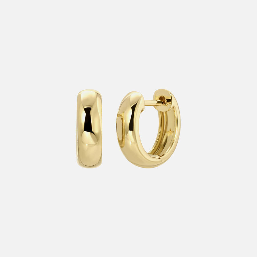 Yellow Gold Women Kith Isa Grutman Mini Huggie Hoops 14K Gold Jewelry | 4513-NOMBZ
