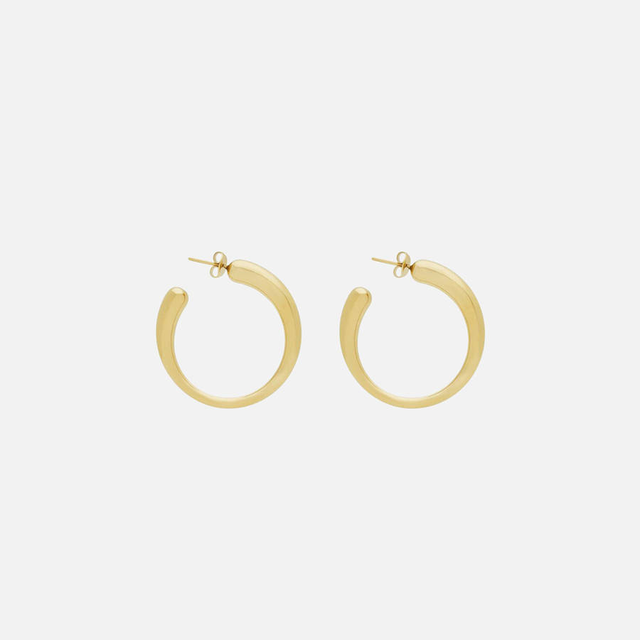 Yellow Gold Women Kith Saint Laurent Creoles Fils Degrades Hoops Jewelry | 9280-SCHUB
