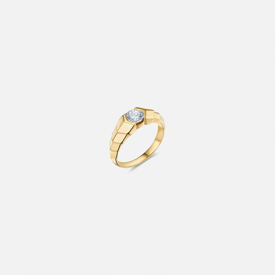 Yellow Gold Women Kith VL Cepher Arris Ring Jewelry | 7530-UDLWY
