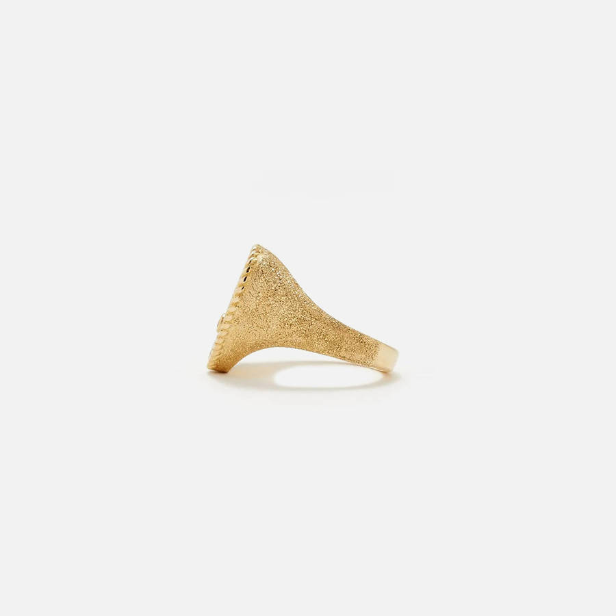 Yellow Gold Women Kith Yvonne Leon Chevaliere Coeur Pailletee Or Jaune Jewelry | 8516-UJSRN