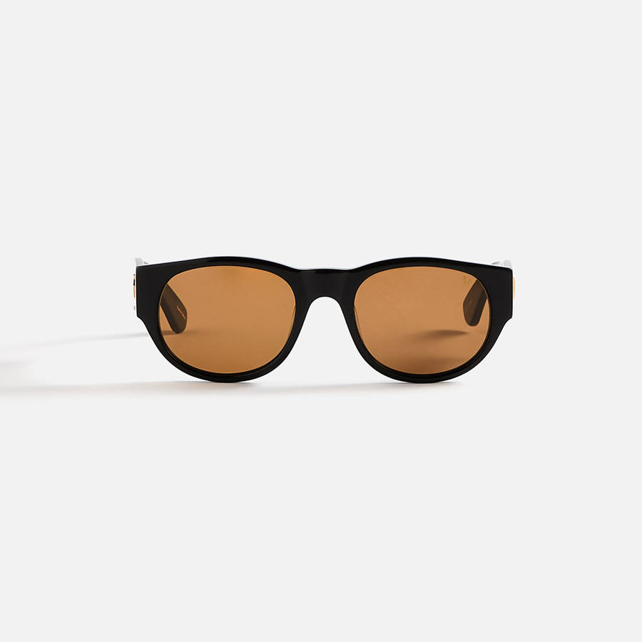 Yellow Men Kith Vintage Frames Telly Black Acetate Sunglasses | 8952-YKSBV