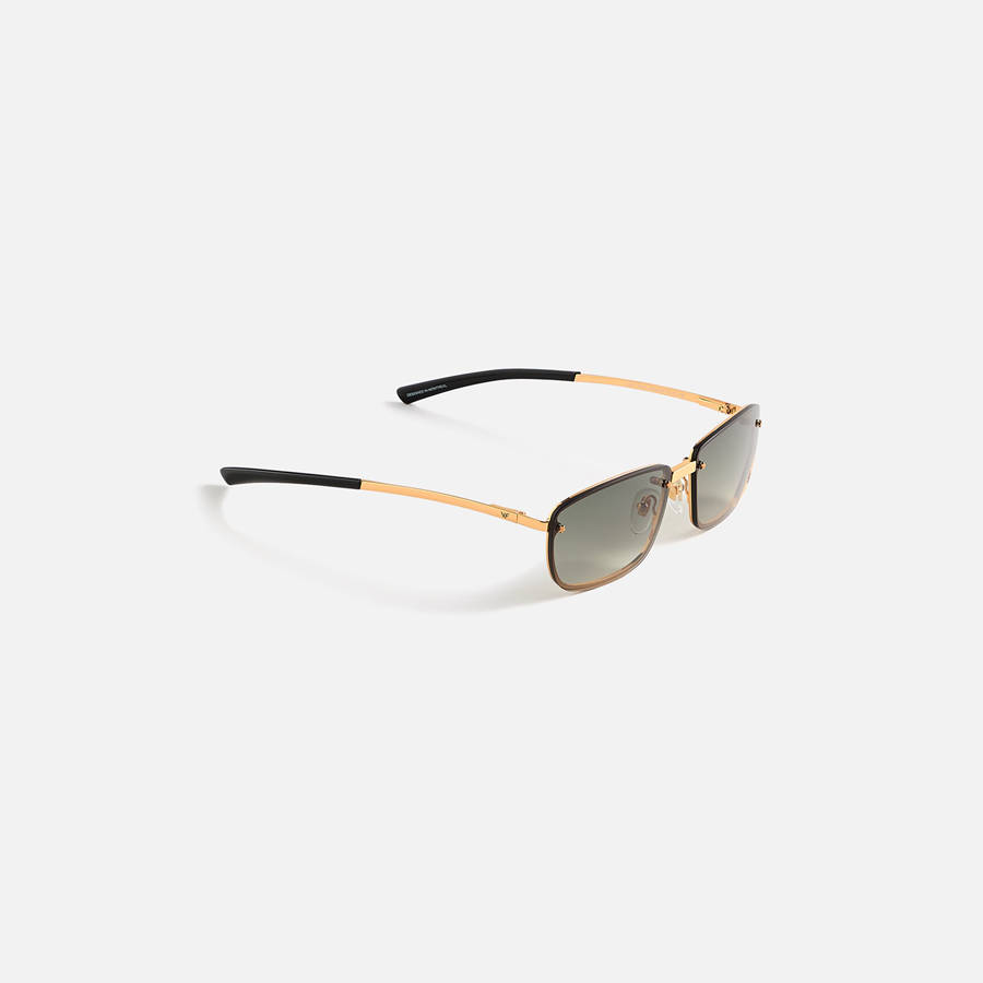 Yellow Men Kith Vintage Frames VF Celebrity 24KT Gold Sunglasses | 1742-TKUQX