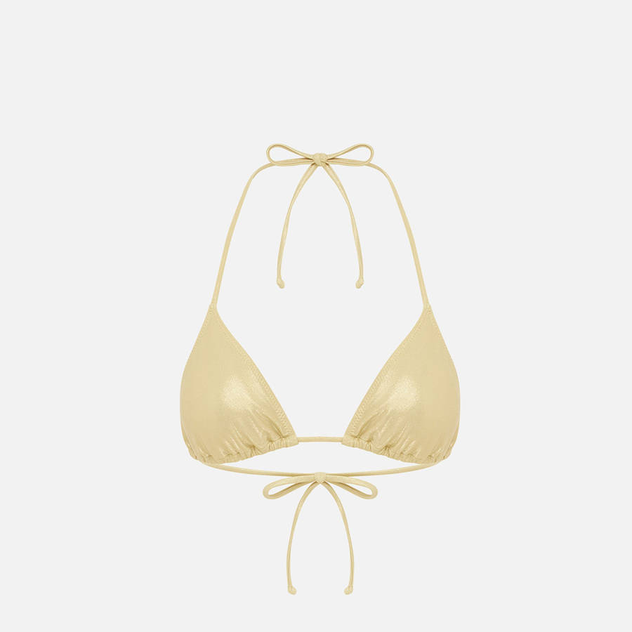 Yellow Women Kith It\'s Now Cool The Luxe Tri Top Swim | 5340-JGDUS