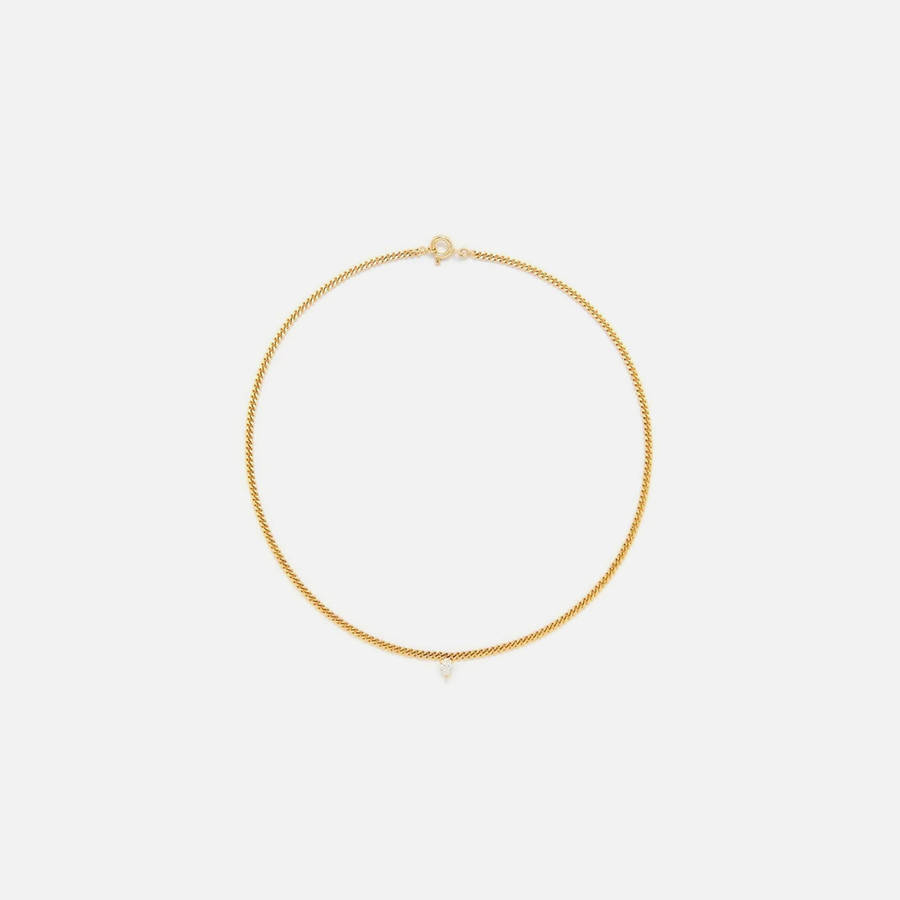 Yellow Women Kith Yvonne Leon Collier Gourmette Flottant Diamant Poire Jewelry | 9532-SBPVN